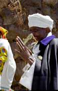 Monk during Timkat.Lalibela. North, Ethiopia.