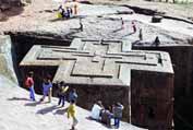 St. George stone church. Lalibela. North, Ethiopia.