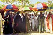 Highest Lalibela priests. Procession during Timkat. Lalibela. North, Ethiopia.