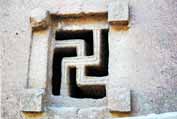 Window of stone church. Lalibela. North, Ethiopia.