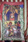 Holy picture at Lalibela stone church. North, Ethiopia.
