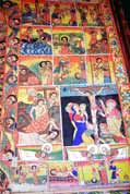 Holy picture at village church. Lake Tana. North, Ethiopia.