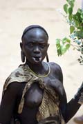 Mursi woman at Turmi market. South,  Ethiopia.