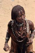 Hamar people at Turmi market. South, Ethiopia.