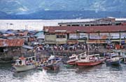 City harbor at Manado. Sulawesi, Indonesia.