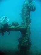 Diving around Togian islands, Kadidiri, plane wreck B24 from the 2nd World War sunken on Mai 3rd, 1945. Indonesia.