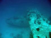 Diving around Biak islands, Catalina wreck dive site. Indonesia.