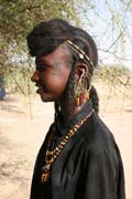 Girl from nomadic Wodaab tribe (also called Bororo) at Gerewol festival. Niger.