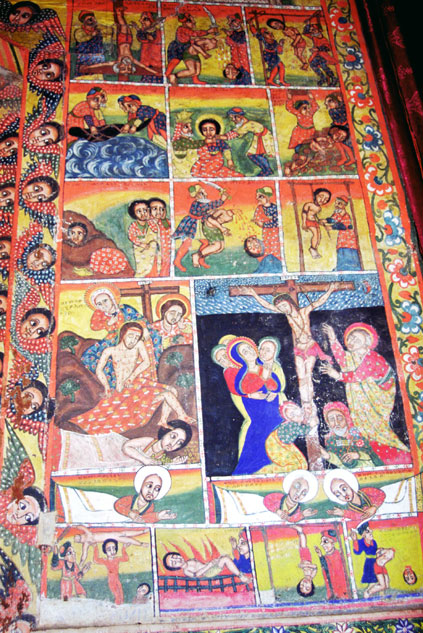 Holy picture at village church. Lake Tana. North,  Ethiopia.