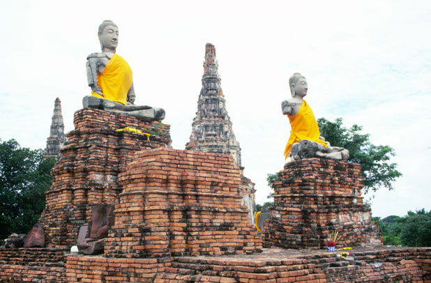 Old ruins at Ayuthaya town. Thailand.