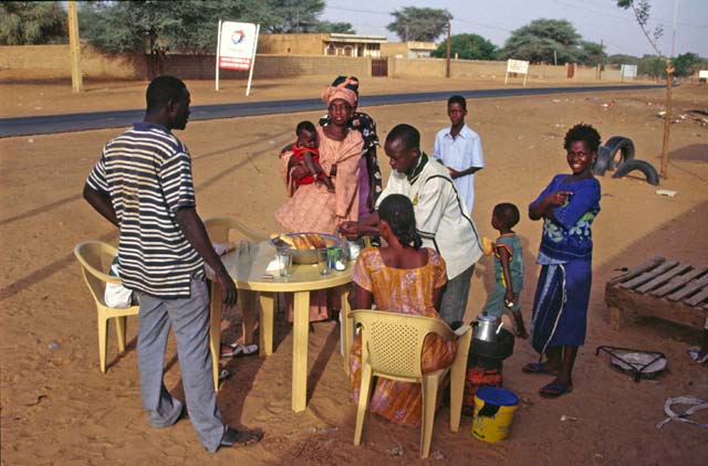 Restaurant near road, Podor area. Senegal.