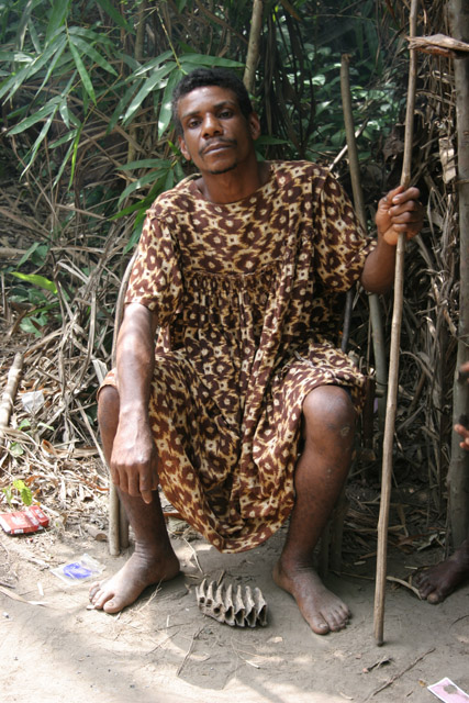 Pygmy village down to the Lobe River. The Pygmy people are forest dwellers, know the forest, its plants and its animals. They live by hunting animals such as antelopes, pigs and monkeys, fishing, and gathering honey, wild yams, berries and other plants. Cameroon.