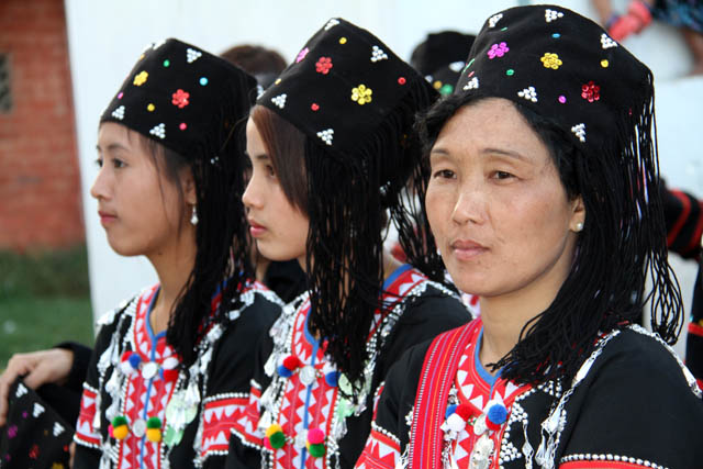Lahu people - their New Year celebration, Kengtung town. Myanmar (Burma).